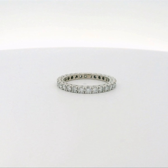 Genuine ✅ 14k WG 1.40 ctw Full French Pave Diamond Eternity Ring Size 9✨ - Picture 13 of 17
